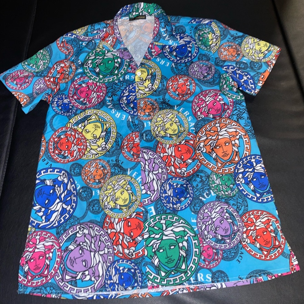 Versace Men’s Medusa Multicolor Shirt Size:  M